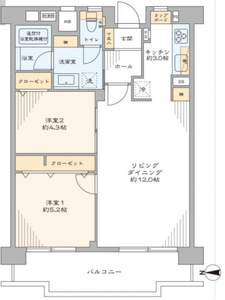 新宿区大久保ニュータウンオークボ4497万円の間取り図