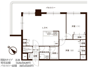 目黒区下目黒パラスト下目黒の間取り図