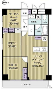 豊島区南大塚アルカディア新大塚の間取り図