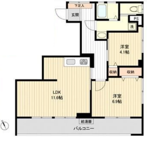 豊島区東池袋オリエンタル新大塚コーポラス2680万円の間取り図