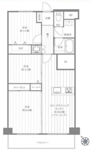 新宿区上落合上落合ハイツの間取り図