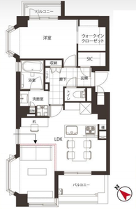 文京区千石フォルティア文京千石5180万円の間取り図