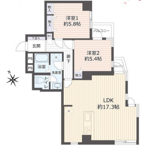 豊島区高田レインボー目白の間取り図