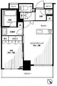 豊島区東池袋パークタワー池袋イーストプレイス4480万円の間取り図