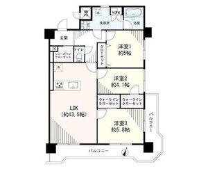 江東区辰巳トーア南晴海マンション3590万円の間取り図