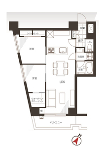 豊島区長崎ライオンズマンション東長崎第23480万円の間取り図