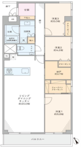 豊島区駒込シティハウス駒込の間取り図
