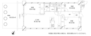 江東区越中島ルネ門前仲町5080万円の間取り図