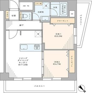 港区六本木イトーピア六本木の間取り図