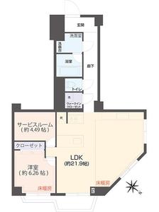 千代田区一番町コープ野村一番町の間取り図
