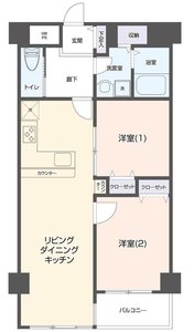 新宿区若松町メイツ新宿なつめ坂の間取り図