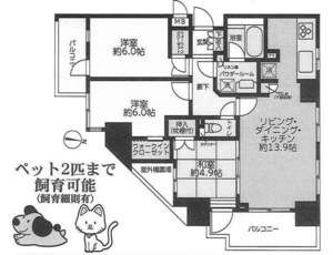 江戸川区西瑞江リンテージコート一之江の間取り図